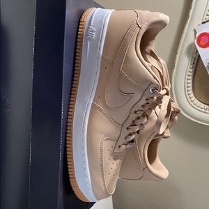 women’s Air Force ones in beige
